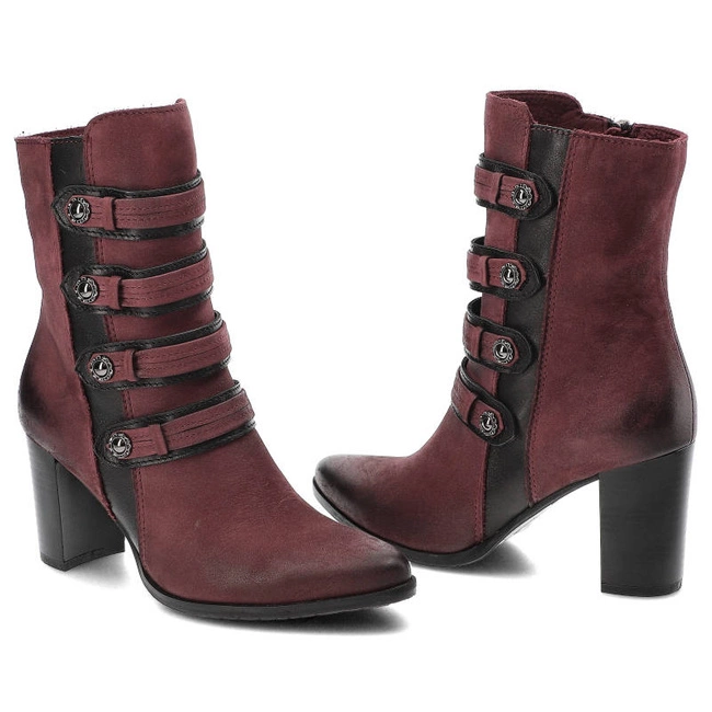 Členkové Topánky Simen - 9150 Bordowy S1749/S04