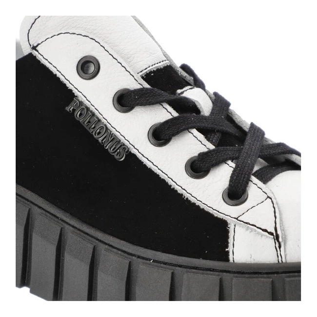Tenisky Pollonus - 5-1578-002 Biały Verona+Czarny