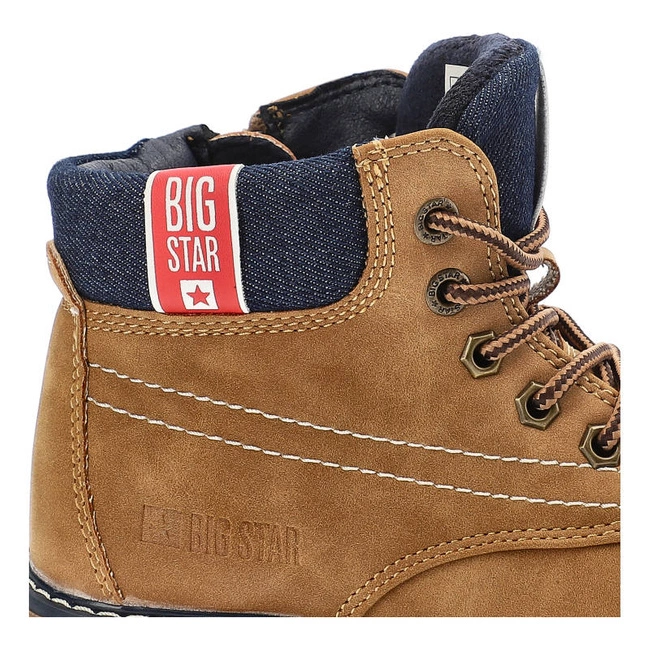 Šnúrovacie Členkové Topánky Big Star - KK374130 Camel