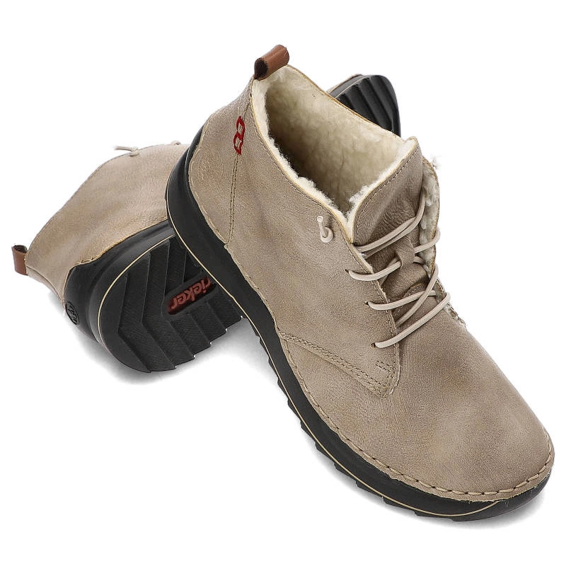 Šnúrovacie Členkové Topánky Rieker - 51510-60 Beige