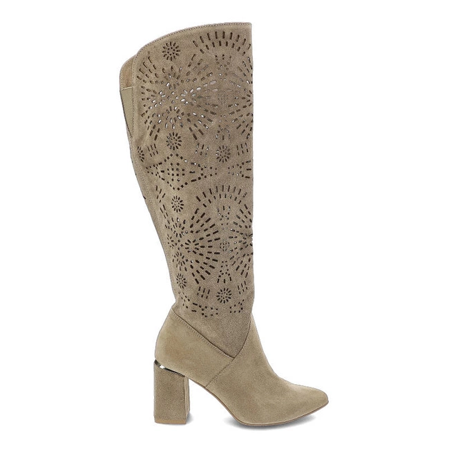 Čižmy Damiss - DS-546/A Beż Welur