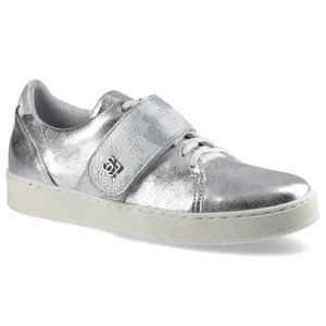 Tenisky Simen - 366A Srebro/Komando Biało-Srebrne