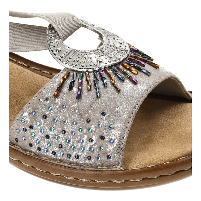 Sandále Rieker - 60880-90 Metallic