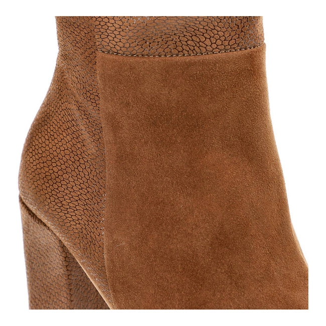 Čižmy Damiss - DS-039/2/A Cynamon Zamsz/Żmija