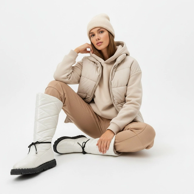 Čižmy Artiker - 51C0380 Biały