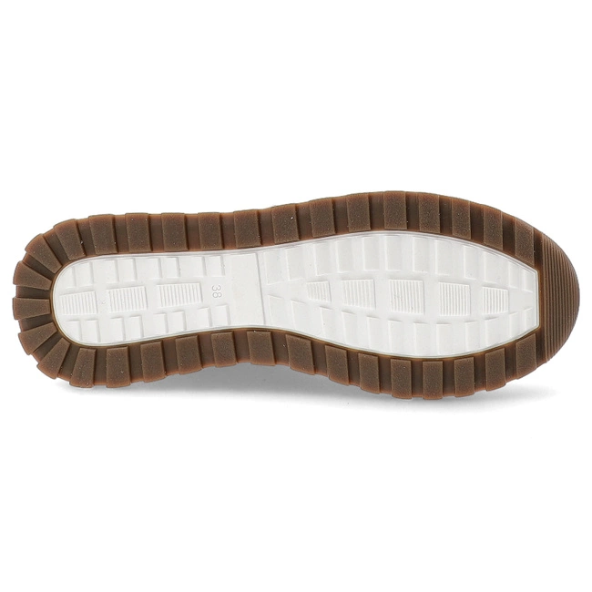 Tenisky WASAK - 0749 Biały Groszek/Brąz Nubuk