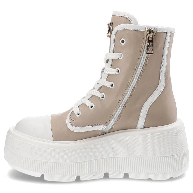 Členkové Topánky Carinii - B9373_-L46-T32-000-G36 Beż/Biały