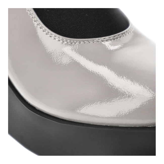 Členkové Topánky Vinceza - 66703 Szary Lakier Skóra