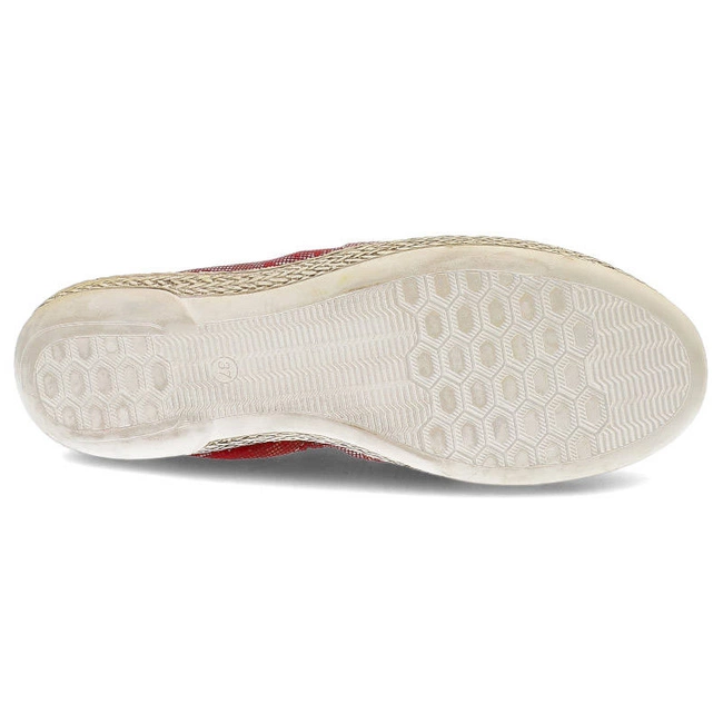 Espadrilky Lemar - 10012 Margaretki Czerwony