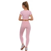 Komplet Top A Legíny MORAJ - Top BD1900-508+Legginsy RDL2200-013 Pink