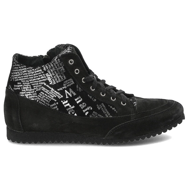 Tenisky Chebello - 513 Czarny Nubuk/Sr.Gazeta