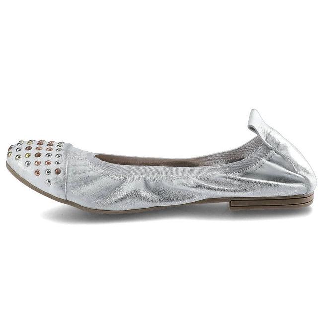Baleríny Damiss - DS-494 Srebro Przecierane