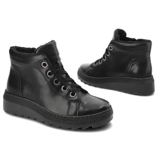 Šnúrovacie Členkové Topánky Armodo - 1175 Czarny K1