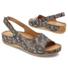 Sandále Pollonus - 5-0920-076 Nubuk Szary 1 Kwiaty