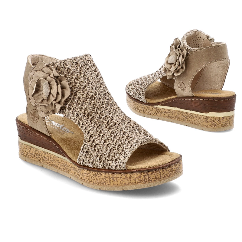 Sandále RIEKER - 63791-60 Beige
