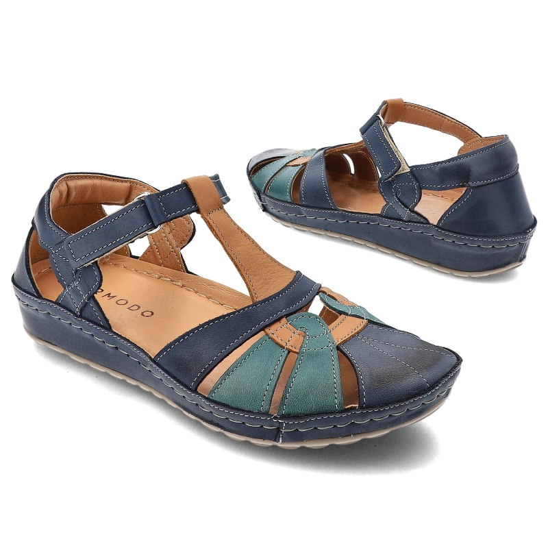 Sandále Armodo - N292 Niebieski/Zielony/Rudy 949/948/954