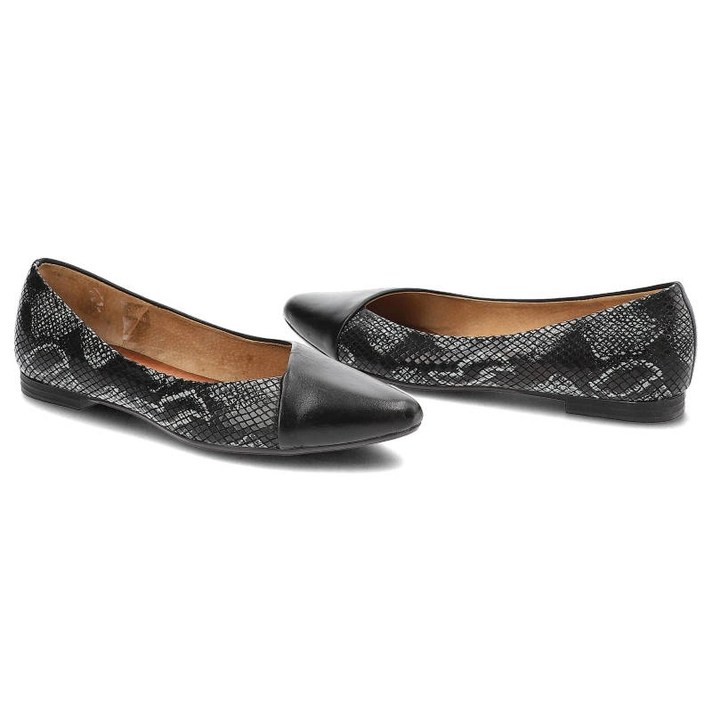 Baleríny Maciejka - 01803-34/00-5 Czarny/Szary Wąż