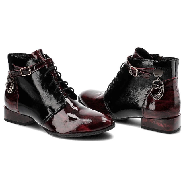 Šnúrovacie Členkové Topánky Maciejka - 5743A-23/00-7 Bordo