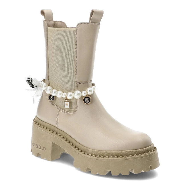 Členkové Topánky Chebello - 4254_-481-000-MIC-S303 Beżowy Jasny