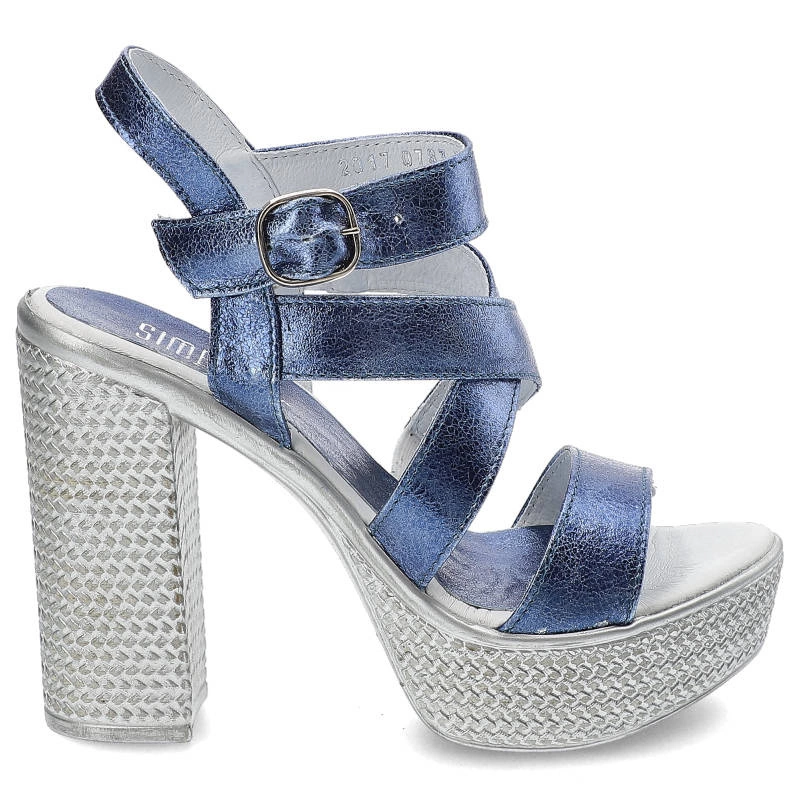 Sandále Simen - 0783 Vs14 Kryształ Niebieski