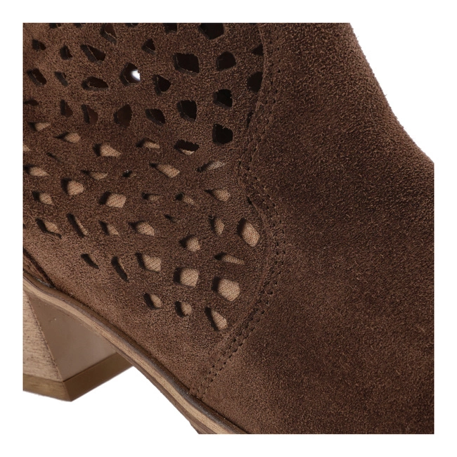 Členkové Topánky ARMODO - 1616 Ciemny Brąz Welur