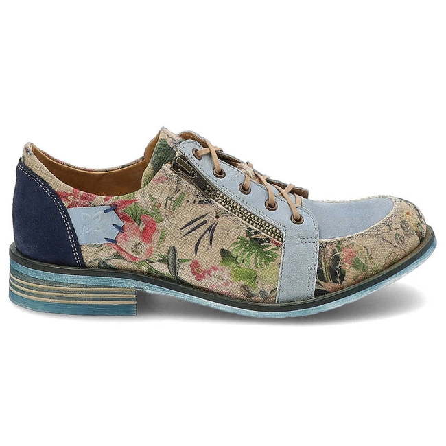 Poltopánky Maciejka - 5096A-34/00-5 Jasny Niebieski/Kwiaty