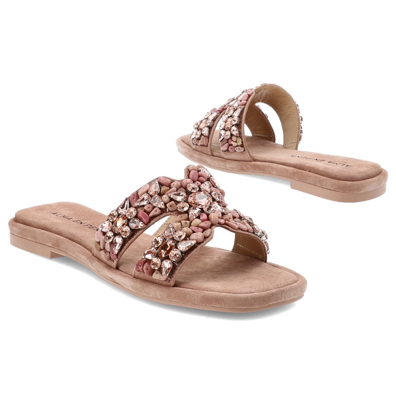 Šľapky ALMA EN PENA - V251909 Suede Old Pink