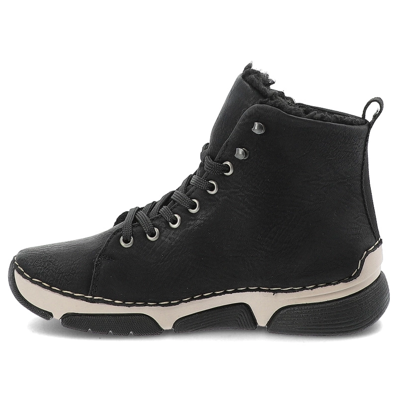 Šnúrovacie Členkové Topánky RIEKER - 45920-01 Black