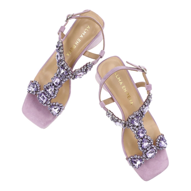 Sandále Alma en Pena - V240711 Suede Lilac
