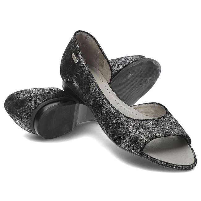 Poltopánky Maciejka - 0554-35/00-5 Czarny/Srebrny Nalot