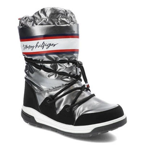 Snehule Tommy Hilfiger - T3A6-32436-1485918-Snow Boot Dark Silver 918