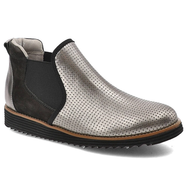 Členkové Topánky Karino - 1710/115-P Czarny/Srebrny