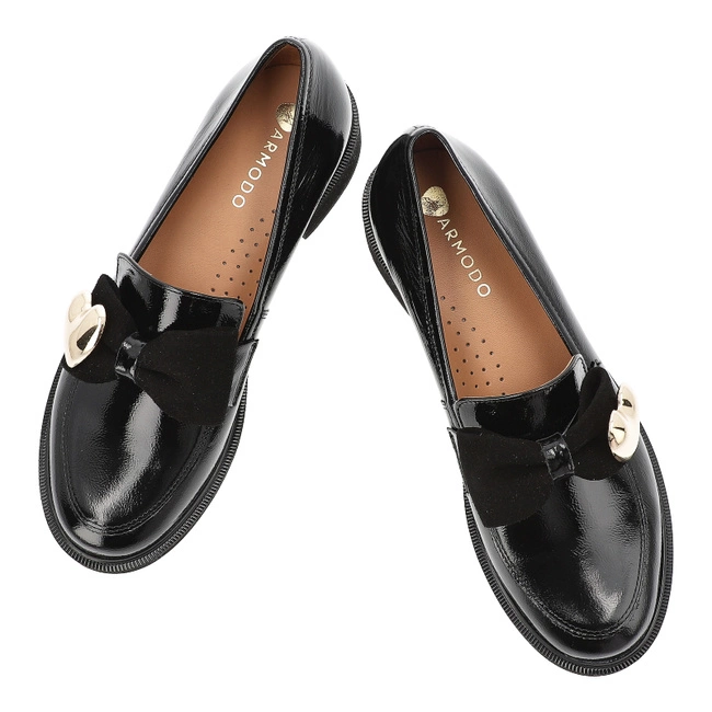 Poltopánky ARMODO - 1660 Czarny Naplak/Zamsz