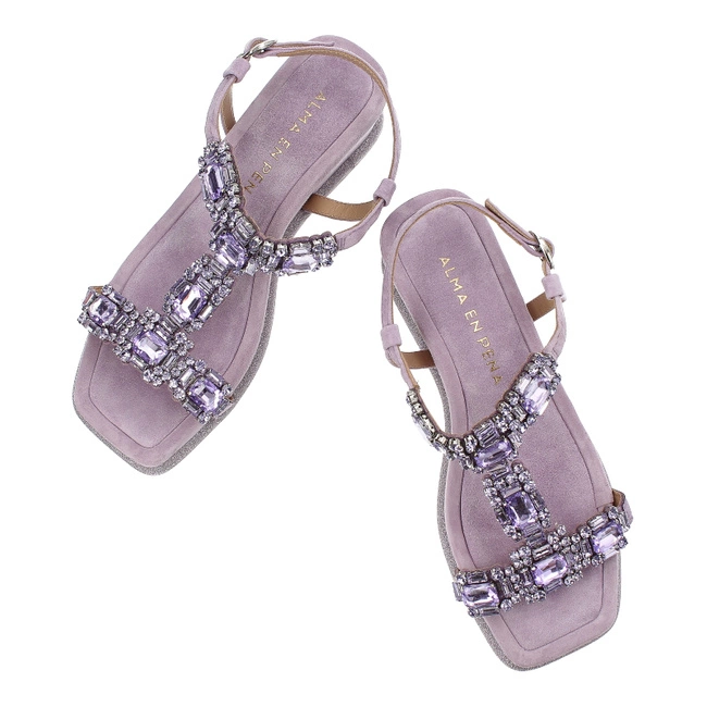 Sandále Alma en Pena - V240742 Suede Lilac