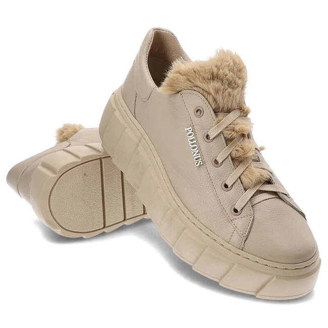 Tenisky Pollonus - 5-1616-001 Vanilia Verona+Królik