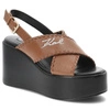 Sandále KARL LAGERFELD - KL33372 020 Tan Lthr W/Black