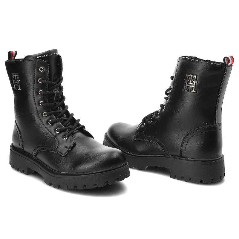 Členkové Topánky Tommy Hilfiger - T3A5-32392-1355999-Lace-Up Bootie Black 999