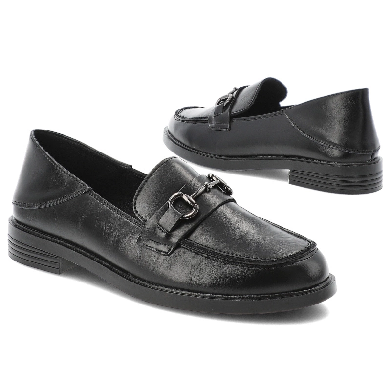 Poltopánky VINCEZA - 18107 BK Czarny Lico Skóra