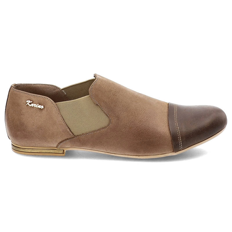 Poltopánky Karino - 0961/008-P Jasny Brązowy/Ciemny Brązowy