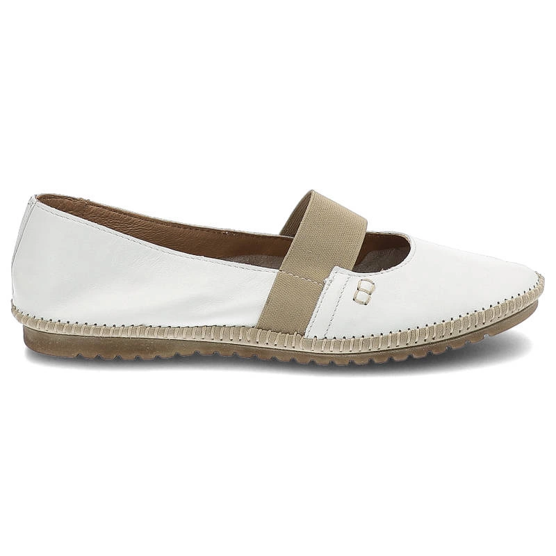 Baleríny Simen - 6932 Biały/W.Beż