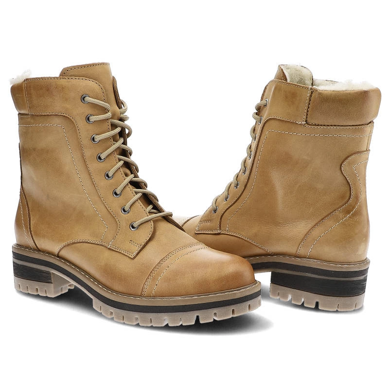 Šnúrovacie Členkové Topánky Wasak - 546N Rudy