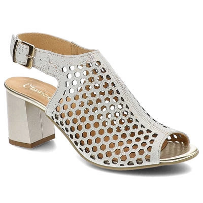 Sandále Clasicco - 0420 Biały/Złoty 1101