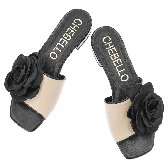 Šľapky CHEBELLO - 4673_-308-002-PSK-S378 Beż/Czarny