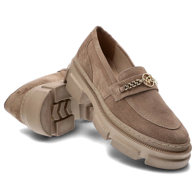 Poltopánky Karino - 4370/008-P Ciemny Beż/Welur