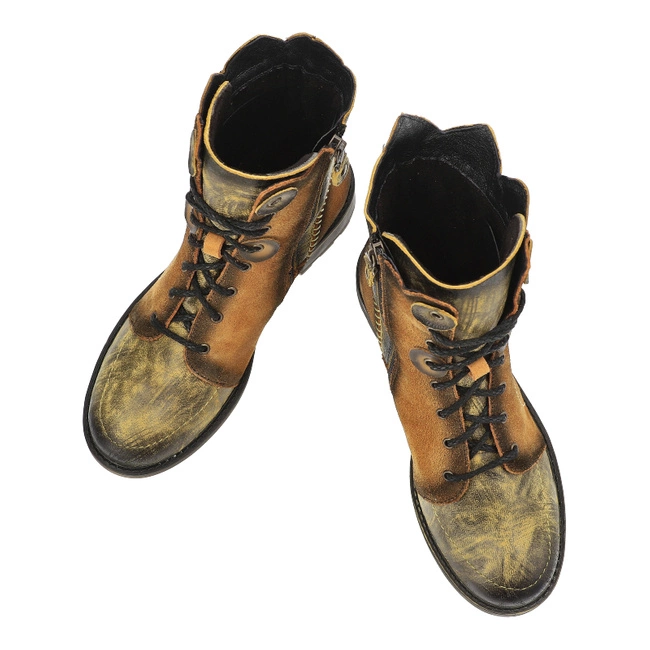 Šnúrovacie Členkové Topánky Maciejka - 06719-07/00-8 Żółty