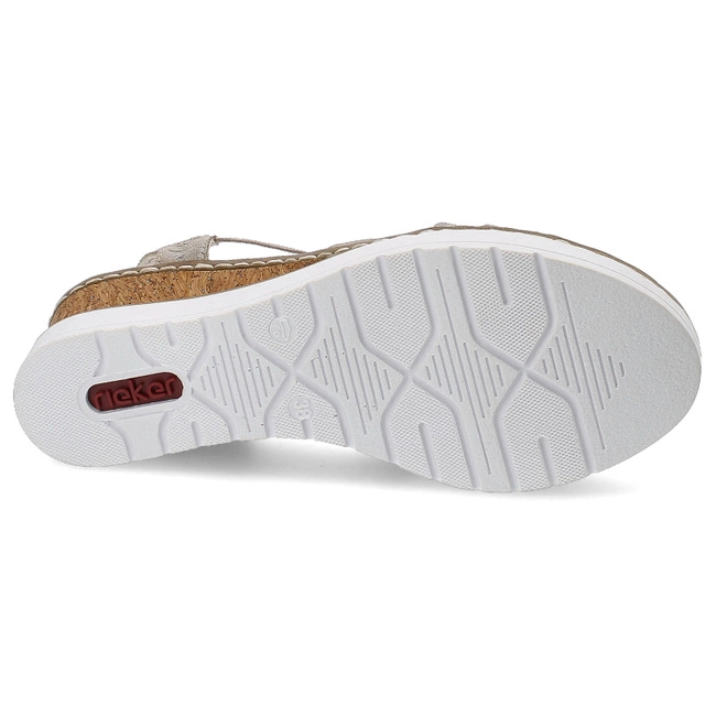 Sandále Rieker - V3822-90 Metallic