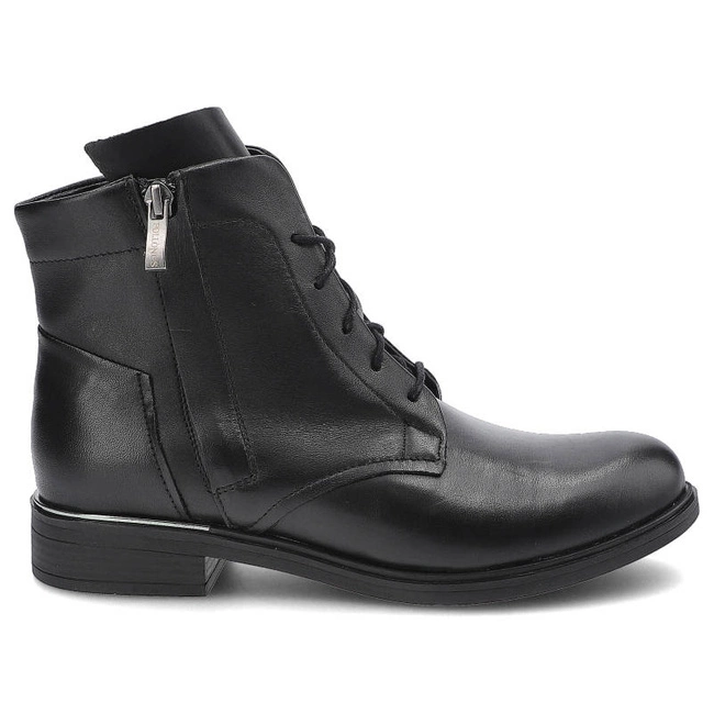 Šnúrovacie Členkové Topánky Pollonus - 5-1005-001 Czarny Lico