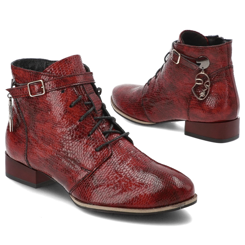 Šnúrovacie Členkové Topánky Maciejka - 5743A-08/00-8 Czerwony