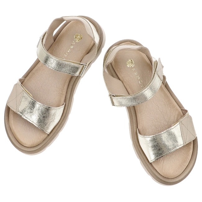 Sandále ARMODO - 40443 Kryształ Złoto+V.Taupe