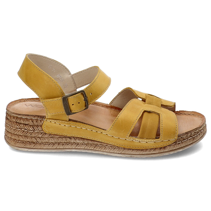 Sandále Wasak - 0719 Żółty Nubuk